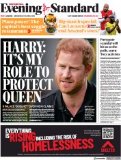 London Evening Standard (UK) Newspaper Front Page for 21 April 2022