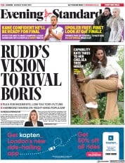 London Evening Standard (UK) Newspaper Front Page for 21 May 2019