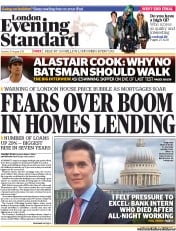London Evening Standard (UK) Newspaper Front Page for 21 August 2013
