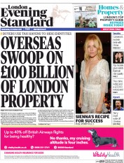London Evening Standard (UK) Newspaper Front Page for 22 October 2015