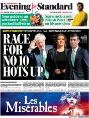 London Evening Standard (UK) Newspaper Front Page for 22 October 2022