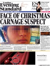 London Evening Standard (UK) Newspaper Front Page for 22 December 2016