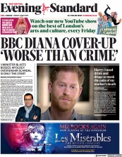 London Evening Standard (UK) Newspaper Front Page for 22 May 2021