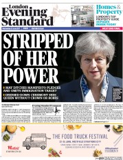 London Evening Standard (UK) Newspaper Front Page for 22 June 2017