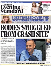 London Evening Standard (UK) Newspaper Front Page for 22 July 2014