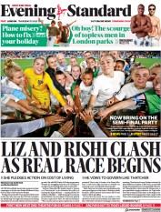 London Evening Standard front page for 22 July 2022