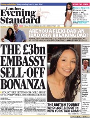 London Evening Standard (UK) Newspaper Front Page for 22 August 2013
