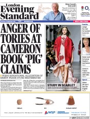 London Evening Standard (UK) Newspaper Front Page for 22 September 2015