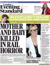 London Evening Standard Newspaper Front Page (UK) for 23 March 2013