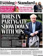 London Evening Standard front page for 23 March 2023