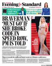 London Evening Standard front page for 23 May 2023