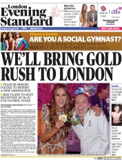 London Evening Standard (UK) Newspaper Front Page for 23 August 2016