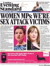 London Evening Standard (UK) Newspaper Front Page for 24 October 2017