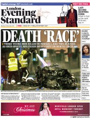 London Evening Standard (UK) Newspaper Front Page for 24 December 2013