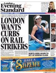 London Evening Standard (UK) Newspaper Front Page for 24 January 2017