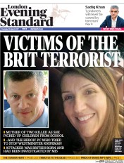 London Evening Standard (UK) Newspaper Front Page for 24 March 2017
