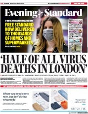 London Evening Standard (UK) Newspaper Front Page for 24 March 2020