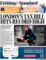 London Evening Standard (UK) Newspaper Front Page for 24 March 2023