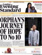 London Evening Standard Newspaper Front Page (UK) for 24 May 2011