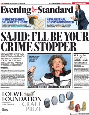 London Evening Standard (UK) Newspaper Front Page for 24 May 2018