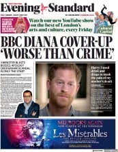 London Evening Standard (UK) Newspaper Front Page for 24 May 2021