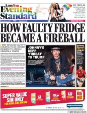 London Evening Standard (UK) Newspaper Front Page for 24 June 2017