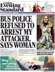 London Evening Standard (UK) Newspaper Front Page for 24 July 2015