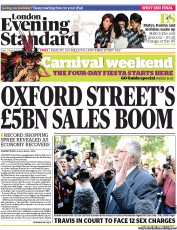 London Evening Standard (UK) Newspaper Front Page for 24 August 2013