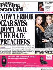 London Evening Standard (UK) Newspaper Front Page for 25 October 2017
