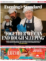 London Evening Standard (UK) Newspaper Front Page for 25 December 2019