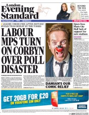 London Evening Standard (UK) Newspaper Front Page for 25 February 2017