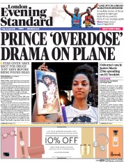 London Evening Standard (UK) Newspaper Front Page for 25 April 2016