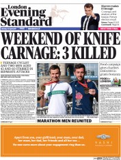 London Evening Standard (UK) Newspaper Front Page for 25 April 2017