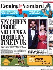 London Evening Standard (UK) Newspaper Front Page for 25 April 2019