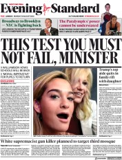 London Evening Standard (UK) Newspaper Front Page for 25 August 2020