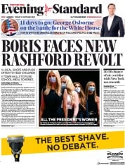 London Evening Standard (UK) Newspaper Front Page for 26 October 2020