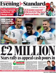 London Evening Standard (UK) Newspaper Front Page for 26 November 2022