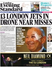 London Evening Standard (UK) Newspaper Front Page for 26 January 2017