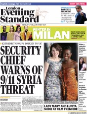 London Evening Standard (UK) Newspaper Front Page for 26 February 2014