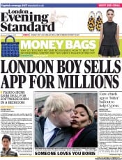 London Evening Standard (UK) Newspaper Front Page for 26 March 2013