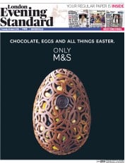 London Evening Standard (UK) Newspaper Front Page for 26 March 2016