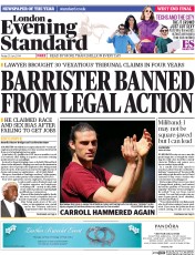 London Evening Standard (UK) Newspaper Front Page for 26 July 2014