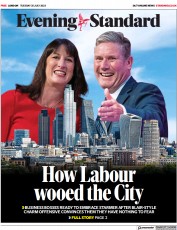 London Evening Standard (UK) Newspaper Front Page for 26 July 2023