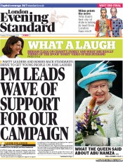 London Evening Standard (UK) Newspaper Front Page for 26 September 2012
