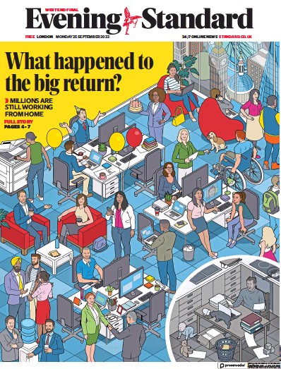 London Evening Standard Newspaper Front Page (UK) for 26 September 2023