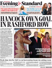 London Evening Standard (UK) Newspaper Front Page for 27 October 2020