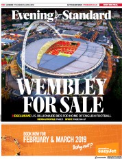 London Evening Standard (UK) Newspaper Front Page for 27 April 2018
