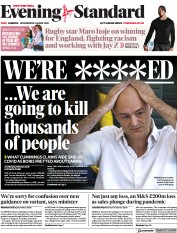 London Evening Standard (UK) Newspaper Front Page for 27 May 2021