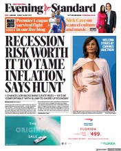 London Evening Standard front page for 27 May 2023