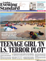 London Evening Standard (UK) Newspaper Front Page for 27 July 2017